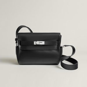 Hermes Kelly Messenger Pm Bag Black