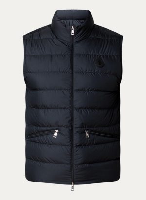 Moncler Black Logo Bodywarmer Navy