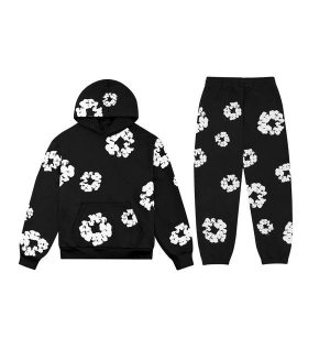 Denim Tears Cotton Wreath Black Tracksuit