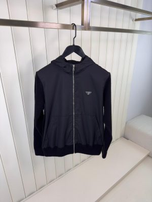 Prada Re-Nylon Cardigan Black