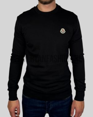 Moncler Logo Patch Sweater Black