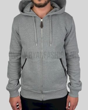 Hermes Moeltoned Leather Pocket Jogging Vest Grey