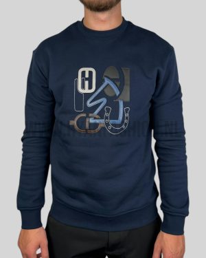 Hermes H Puzzle Crewneck Sweater Grey