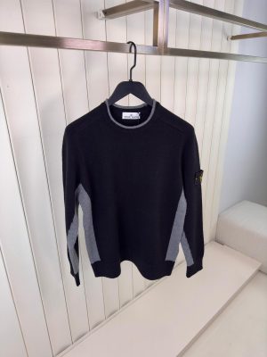 Stone Island Knitted Crewneck Sweater Black