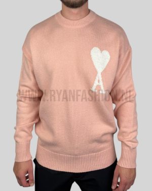 Ami Paris Knitted Wool Sweater