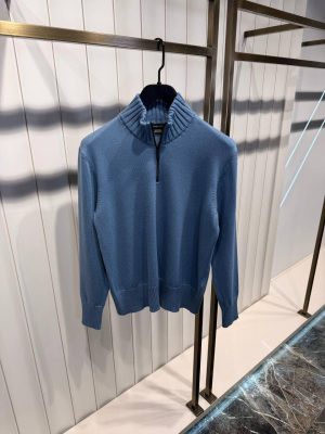 Canada Goose 1/4 Zip Rosseau Crewneck Sweater Blue