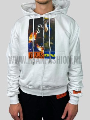 Heron Preston Split Hoodie White