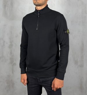 Stone Island Half Zipped Sweater Black