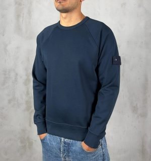 Stone Island Ghost Logo Sweater Navy Blue