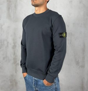 Stone Island Logo Sweater Antraciet