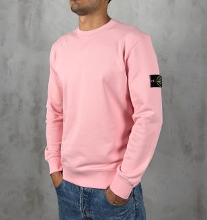 Stone Island Logo Sweater Pink