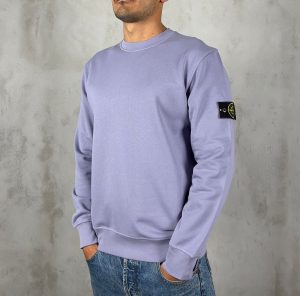 Stone Island Logo Sweater Lilla