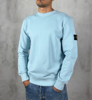Stone Island Logo Sweater Light Blue