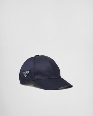 Prada Re-Nylon Baseball Cap Navy Blue
