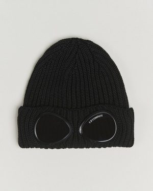 C.P. Company Knitted Merino Goggle Beanie Black