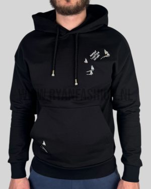 Louis Vuitton Embroidered Signature Hoodie Black