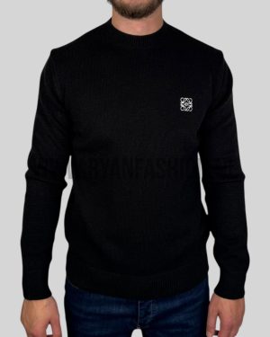 Loewe Knitted Wool Logo Sweater Black