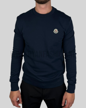Moncler Logo Patch Sweater Navy Blue
