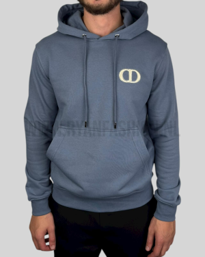 Dior CD Logo Hoodie Petrol Blue