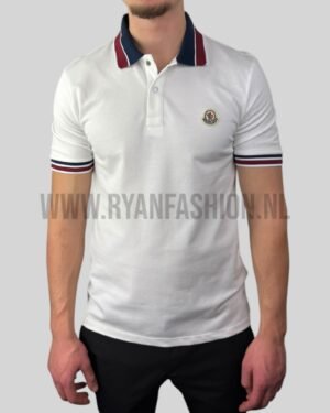 Moncler Logo Polo T-Shirt White