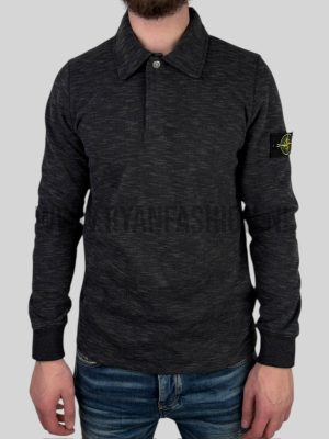 Stone Island Regular Fit Polo Sweater Black