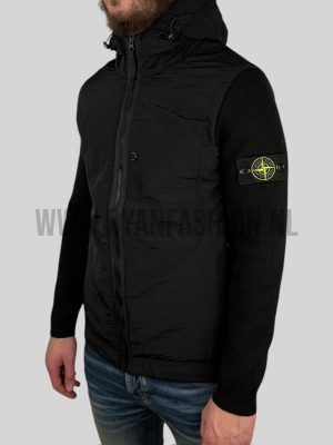 Stone Island Hooded Jacket Black