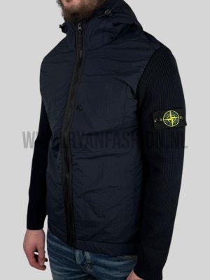 Stone Island Hooded Jacket Dark Blue