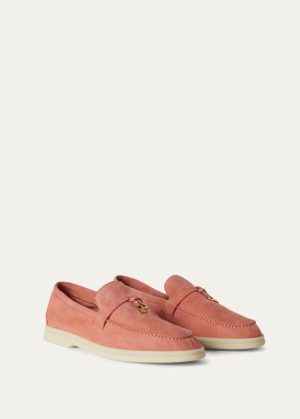Loro Piana Charms Walk Suede Ancient Blush