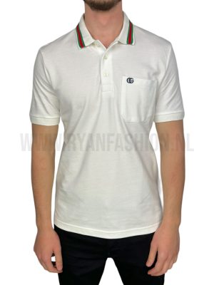 Gucci Logo Polo Shirt White