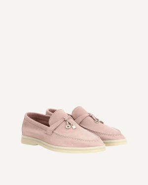 Loro Piana Charms Walk Suede Pink