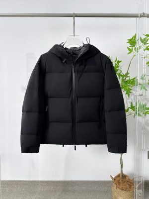 Prada Hooded Puffer Jacket Black