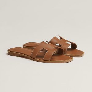 Hermes Oran Sandal Brown