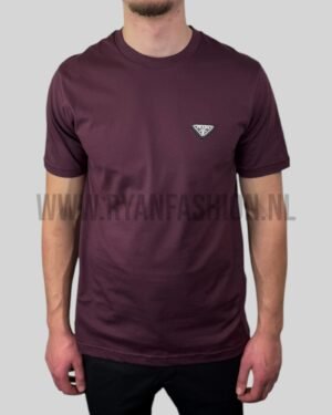 Prada Logo T-Shirt Bordeaux