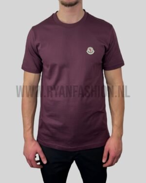 Moncler Logo T-Shirt Bordeaux
