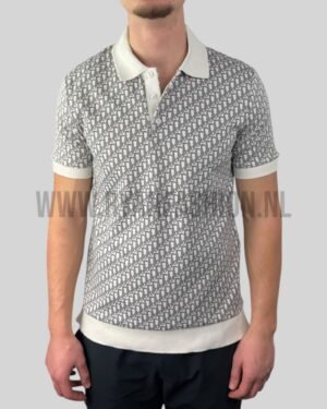 Dior Oblique Polo T-Shirt Beige