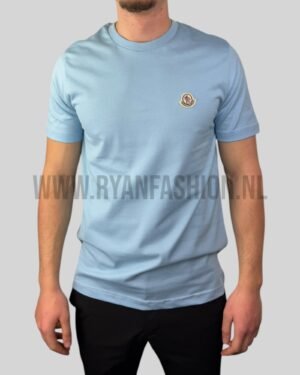 Moncler Logo T-Shirt Light Blue