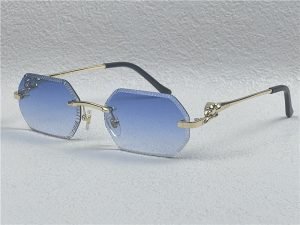 Cartier Panthere Zonnebril 0288S Gold Blue
