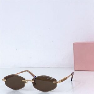 Miu Miu Zonnebril Gold Brown