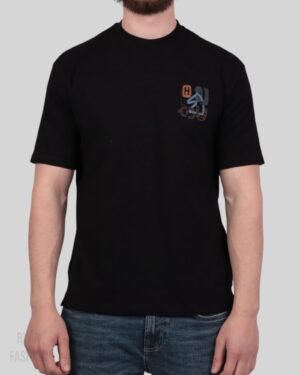 Hermes H Puzzle Leather Details T-Shirt Black