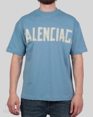 Balenciaga Tape Type T-Shirt Blue