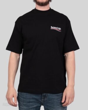 Balenciaga Political Campaign T-Shirt Black