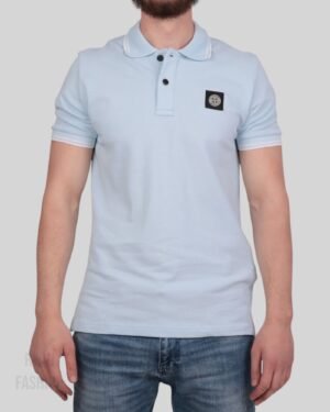 Stone Island Polo Shirt Light Blue