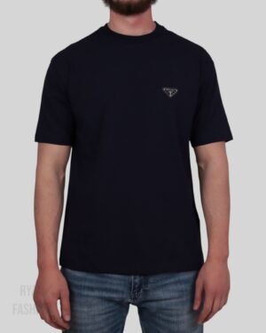 Prada Technical Logo T-Shirt Navy Blue
