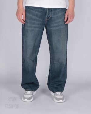 Louis Vuitton Wide Leg Denim Jeans Blue