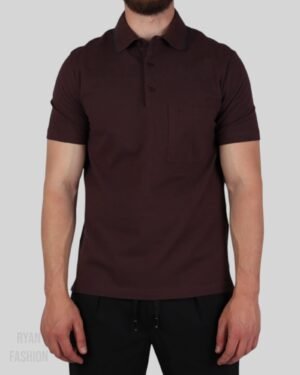 Hermes Piqures Sellier Polo Shirt Bordeaux