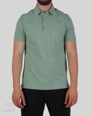 Hermes Piqures Sellier Polo Shirt Mint