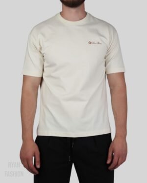 Loro Piana Chest Logo T-Shirt Beige