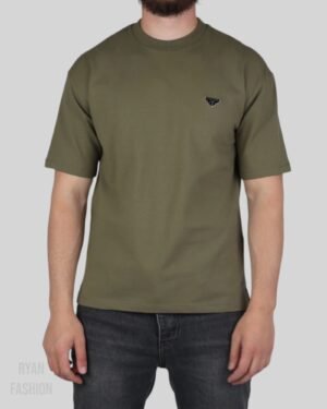 Prada Technical Logo T-Shirt Khaki