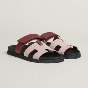 Hermes Chypre Sandal Black Rouge H