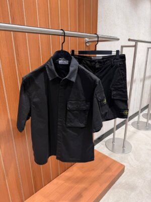 Stone Island Short Sleeve Summer Set Black